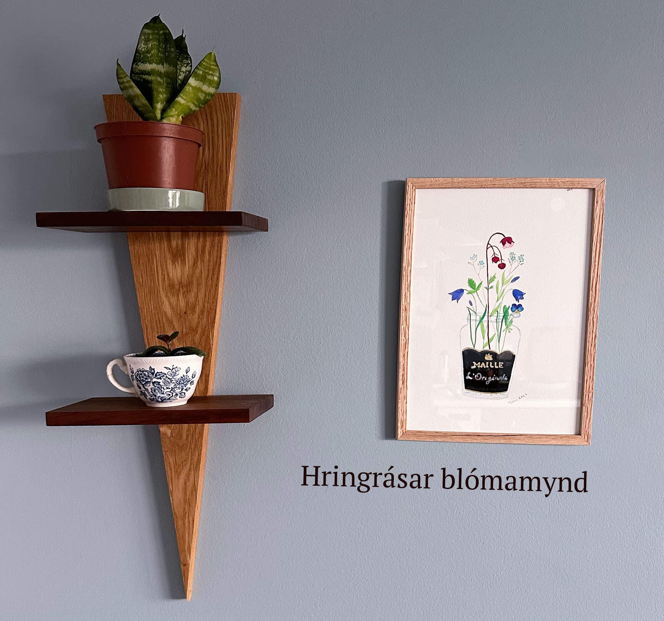 Hringrásar blómamynd í ramma