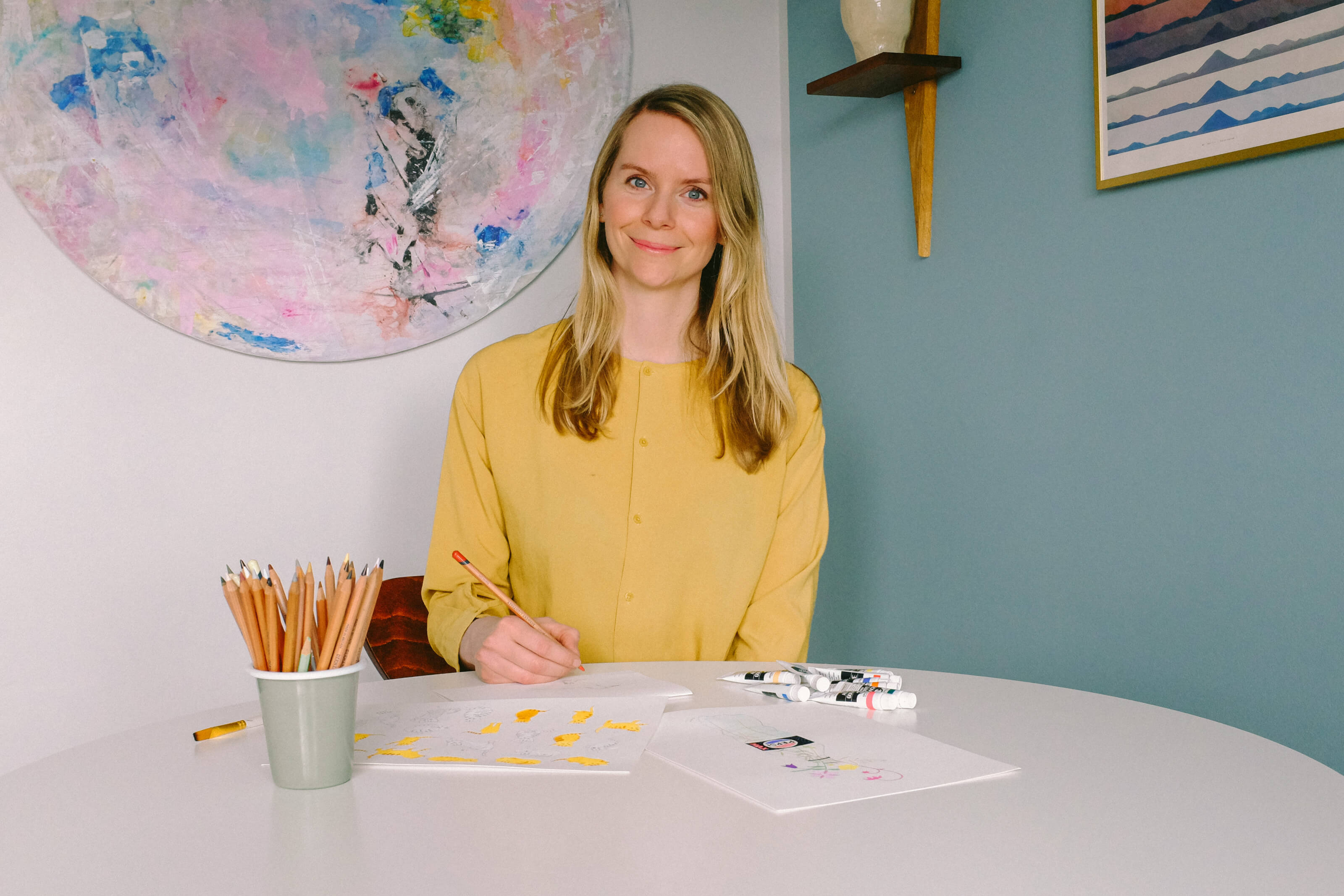 Þorbjörg Sandra Bakke við vinnu
